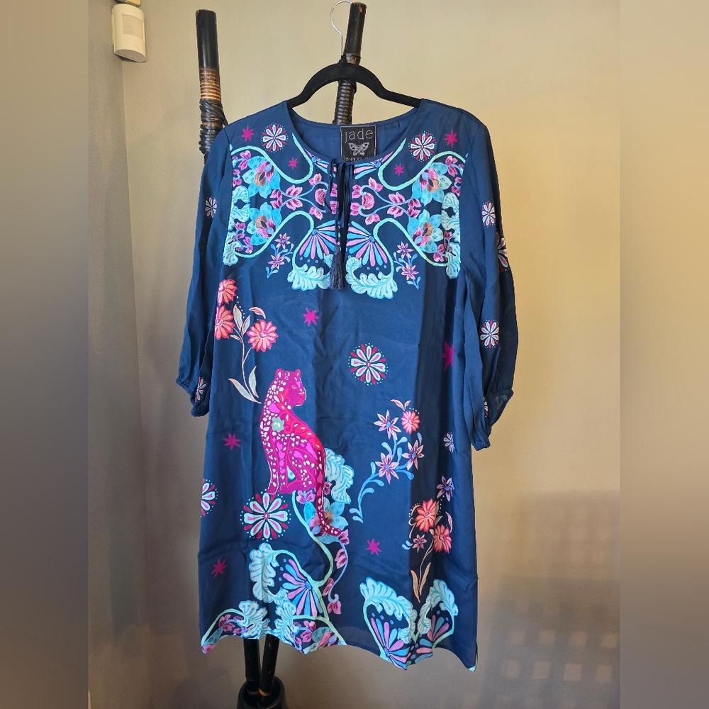 NWT Johnny Was Floral and Leopard Print Dress New With Tags, This Season's